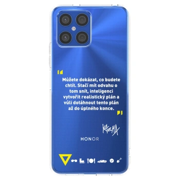 Picasee silikonový průhledný obal pro Honor X8 4G - Kazma - MŮŽETE DOKÁZAT, CO BUDETE CHTÍT