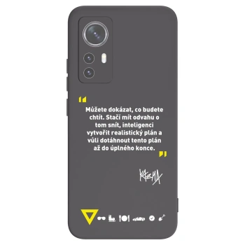 Picasee silikonový černý obal pro Xiaomi 12X - Kazma - MŮŽETE DOKÁZAT, CO BUDETE CHTÍT