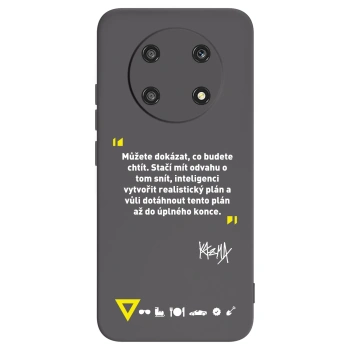 Picasee silikonový černý obal pro Honor Magic4 Lite 5G - Kazma - MŮŽETE DOKÁZAT, CO BUDETE CHTÍT