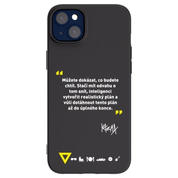 Picasee silikonový černý obal pro Apple iPhone 14 Plus - Kazma - MŮŽETE DOKÁZAT, CO BUDETE CHTÍT