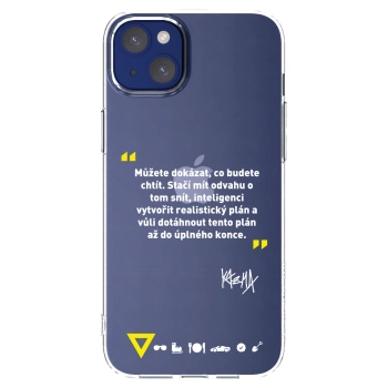 Picasee silikonový průhledný obal pro Apple iPhone 14 Plus - Kazma - MŮŽETE DOKÁZAT, CO BUDETE CHTÍT