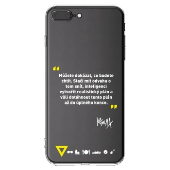 Picasee silikonový průhledný obal pro Apple iPhone 8 Plus - Kazma - MŮŽETE DOKÁZAT, CO BUDETE CHTÍT