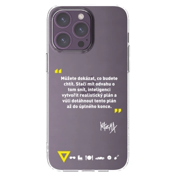 Picasee silikonový průhledný obal pro Apple iPhone 14 Pro Max - Kazma - MŮŽETE DOKÁZAT, CO BUDETE CHTÍT