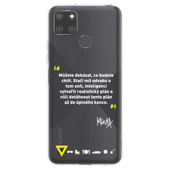 Picasee silikonový průhledný obal pro Realme C21Y - Kazma - MŮŽETE DOKÁZAT, CO BUDETE CHTÍT