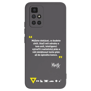 Picasee silikonový černý obal pro Xiaomi Redmi 10 (2022) - Kazma - MŮŽETE DOKÁZAT, CO BUDETE CHTÍT