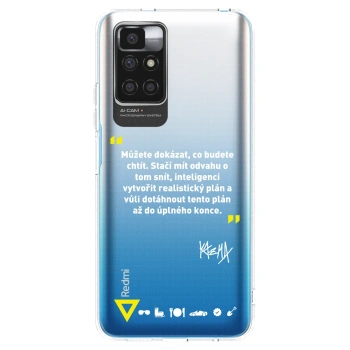 Picasee silikonový průhledný obal pro Xiaomi Redmi 10 (2022) - Kazma - MŮŽETE DOKÁZAT, CO BUDETE CHTÍT