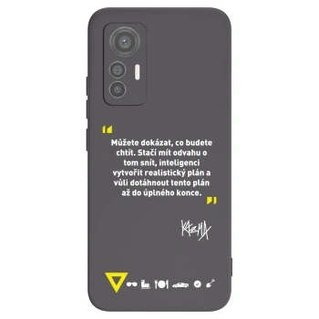 Picasee silikonový černý obal pro Xiaomi 12 Lite - Kazma - MŮŽETE DOKÁZAT, CO BUDETE CHTÍT