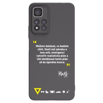 Picasee silikonový černý obal pro Xiaomi Redmi Note 11 Pro+ 5G - Kazma - MŮŽETE DOKÁZAT, CO BUDETE CHTÍT