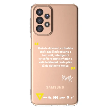 Picasee silikonový průhledný obal pro Samsung Galaxy A23 A236B 5G - Kazma - MŮŽETE DOKÁZAT, CO BUDETE CHTÍT