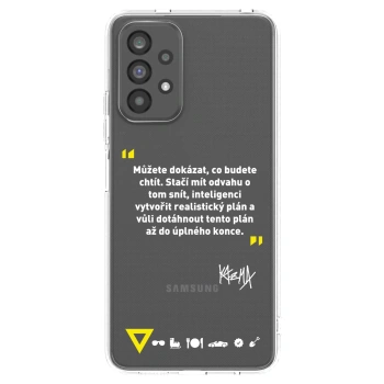 Picasee silikonový průhledný obal pro Samsung Galaxy A73 5G - Kazma - MŮŽETE DOKÁZAT, CO BUDETE CHTÍT