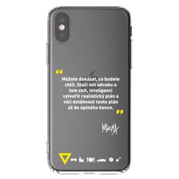 Picasee silikonový průhledný obal pro Apple iPhone X/XS - Kazma - MŮŽETE DOKÁZAT, CO BUDETE CHTÍT