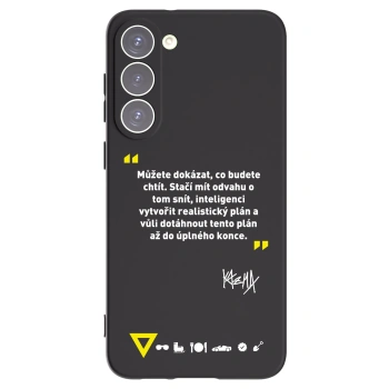 Picasee silikonový černý obal pro Samsung Galaxy S23+ 5G - Kazma - MŮŽETE DOKÁZAT, CO BUDETE CHTÍT