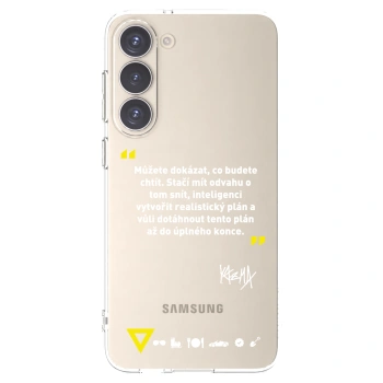 Picasee silikonový průhledný obal pro Samsung Galaxy S23+ 5G - Kazma - MŮŽETE DOKÁZAT, CO BUDETE CHTÍT