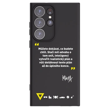 Picasee silikonový černý obal pro Samsung Galaxy S23 Ultra 5G - Kazma - MŮŽETE DOKÁZAT, CO BUDETE CHTÍT