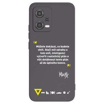 Picasee silikonový černý obal pro Xiaomi Poco X5 - Kazma - MŮŽETE DOKÁZAT, CO BUDETE CHTÍT