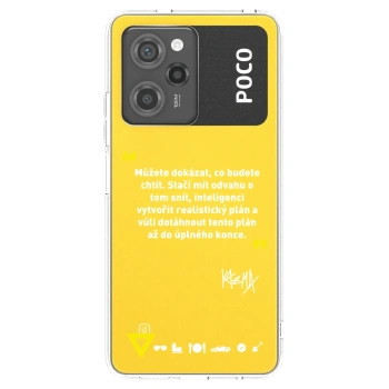 Picasee silikonový průhledný obal pro Xiaomi Poco X5 Pro - Kazma - MŮŽETE DOKÁZAT, CO BUDETE CHTÍT