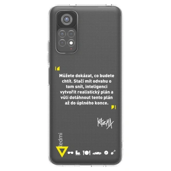 Picasee silikonový průhledný obal pro Xiaomi Redmi Note 11S 5G - Kazma - MŮŽETE DOKÁZAT, CO BUDETE CHTÍT