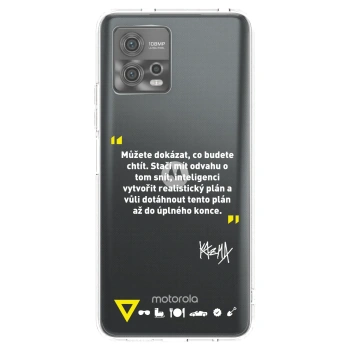 Picasee silikonový průhledný obal pro Motorola Moto G72 - Kazma - MŮŽETE DOKÁZAT, CO BUDETE CHTÍT
