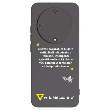 Picasee silikonový černý obal pro Honor Magic5 Lite 5G - Kazma - MŮŽETE DOKÁZAT, CO BUDETE CHTÍT