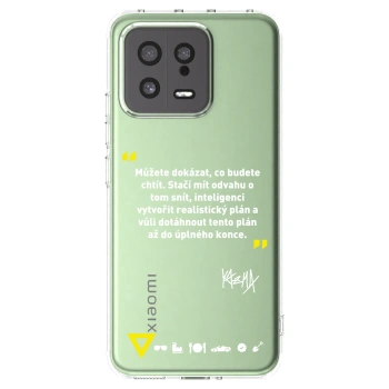 Picasee silikonový průhledný obal pro Xiaomi 13 - Kazma - MŮŽETE DOKÁZAT, CO BUDETE CHTÍT