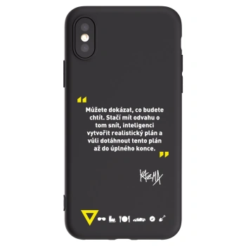 Picasee silikonový černý obal pro Apple iPhone X/XS - Kazma - MŮŽETE DOKÁZAT, CO BUDETE CHTÍT