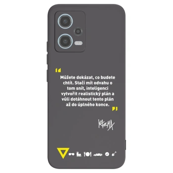 Picasee silikonový černý obal pro Xiaomi Redmi Note 12 5G - Kazma - MŮŽETE DOKÁZAT, CO BUDETE CHTÍT