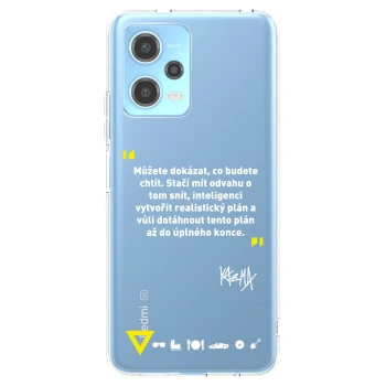 Picasee silikonový průhledný obal pro Xiaomi Redmi Note 12 5G - Kazma - MŮŽETE DOKÁZAT, CO BUDETE CHTÍT