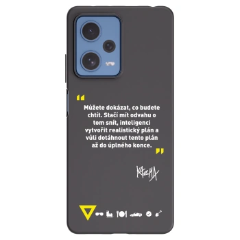 Picasee silikonový černý obal pro Xiaomi Redmi Note 12 Pro 5G - Kazma - MŮŽETE DOKÁZAT, CO BUDETE CHTÍT