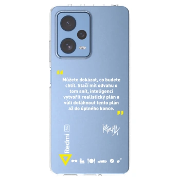Picasee silikonový průhledný obal pro Xiaomi Redmi Note 12 Pro 5G - Kazma - MŮŽETE DOKÁZAT, CO BUDETE CHTÍT