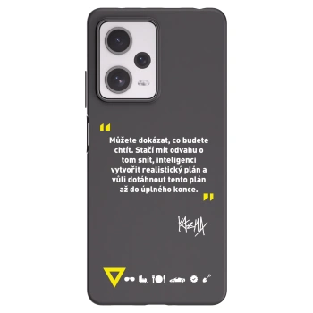 Picasee silikonový černý obal pro Xiaomi Redmi Note 12 Pro+ 5G - Kazma - MŮŽETE DOKÁZAT, CO BUDETE CHTÍT