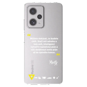 Picasee silikonový průhledný obal pro Xiaomi Redmi Note 12 Pro+ 5G - Kazma - MŮŽETE DOKÁZAT, CO BUDETE CHTÍT