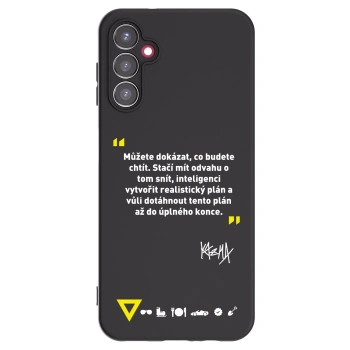 Picasee silikonový černý obal pro Samsung Galaxy A14 4G A145R - Kazma - MŮŽETE DOKÁZAT, CO BUDETE CHTÍT