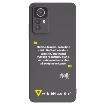 Picasee silikonový černý obal pro Xiaomi Redmi Note 12S - Kazma - MŮŽETE DOKÁZAT, CO BUDETE CHTÍT