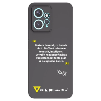 Picasee silikonový černý obal pro Xiaomi Redmi Note 12 4G - Kazma - MŮŽETE DOKÁZAT, CO BUDETE CHTÍT