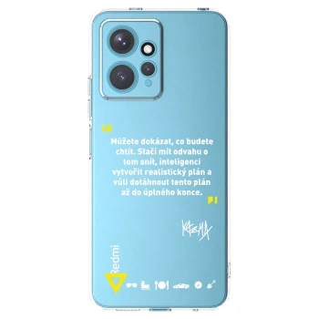 Picasee silikonový průhledný obal pro Xiaomi Redmi Note 12 4G - Kazma - MŮŽETE DOKÁZAT, CO BUDETE CHTÍT