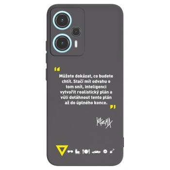 Picasee silikonový černý obal pro Xiaomi Poco F5 - Kazma - MŮŽETE DOKÁZAT, CO BUDETE CHTÍT