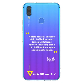 Picasee silikonový průhledný obal pro Huawei Nova 3 - Kazma - MŮŽETE DOKÁZAT, CO BUDETE CHTÍT