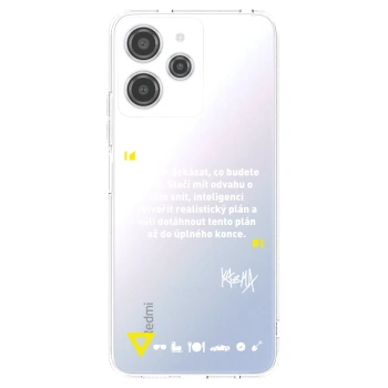 Picasee silikonový průhledný obal pro Xiaomi Redmi 12 4G - Kazma - MŮŽETE DOKÁZAT, CO BUDETE CHTÍT