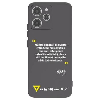 Picasee silikonový černý obal pro Xiaomi Redmi 12 4G - Kazma - MŮŽETE DOKÁZAT, CO BUDETE CHTÍT
