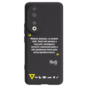 Picasee silikonový černý obal pro Honor 90 5G - Kazma - MŮŽETE DOKÁZAT, CO BUDETE CHTÍT