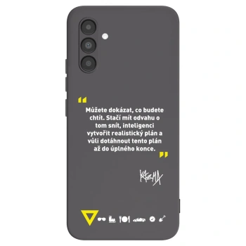 Picasee silikonový černý obal pro Samsung Galaxy A04s A047F - Kazma - MŮŽETE DOKÁZAT, CO BUDETE CHTÍT