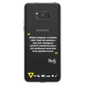 Picasee silikonový průhledný obal pro Samsung Galaxy S8 G950F - Kazma - MŮŽETE DOKÁZAT, CO BUDETE CHTÍT
