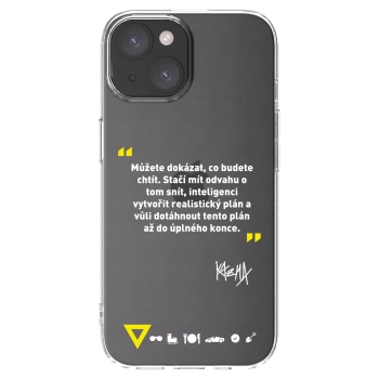 Picasee silikonový průhledný obal pro Apple iPhone 15 - Kazma - MŮŽETE DOKÁZAT, CO BUDETE CHTÍT