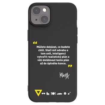 Picasee silikonový černý obal pro Apple iPhone 15 Plus - Kazma - MŮŽETE DOKÁZAT, CO BUDETE CHTÍT