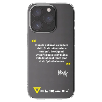 Picasee silikonový průhledný obal pro Apple iPhone 15 Pro - Kazma - MŮŽETE DOKÁZAT, CO BUDETE CHTÍT