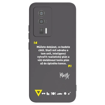 Picasee silikonový černý obal pro Xiaomi Poco F5 Pro 5G - Kazma - MŮŽETE DOKÁZAT, CO BUDETE CHTÍT