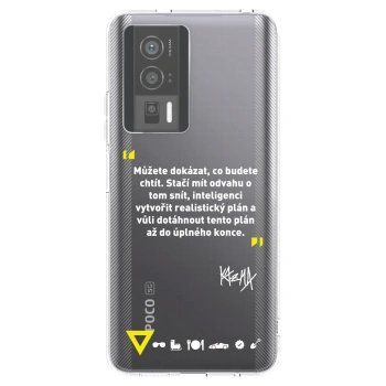 Picasee silikonový průhledný obal pro Xiaomi Poco F5 Pro 5G - Kazma - MŮŽETE DOKÁZAT, CO BUDETE CHTÍT