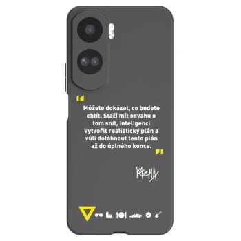 Picasee silikonový černý obal pro Honor 90 Lite 5G - Kazma - MŮŽETE DOKÁZAT, CO BUDETE CHTÍT