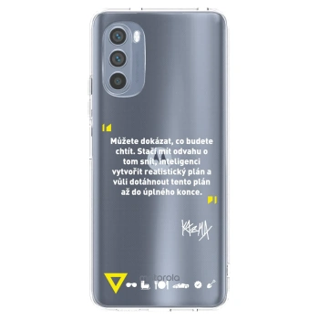 Picasee silikonový průhledný obal pro Motorola Moto G62 - Kazma - MŮŽETE DOKÁZAT, CO BUDETE CHTÍT
