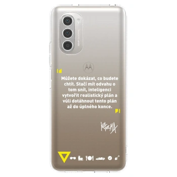 Picasee silikonový průhledný obal pro Motorola Moto G51 - Kazma - MŮŽETE DOKÁZAT, CO BUDETE CHTÍT